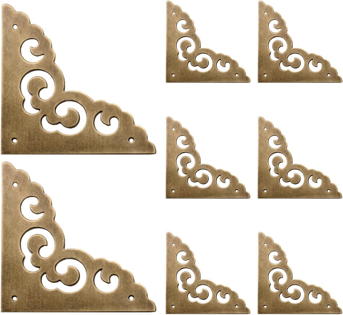 Decoratieve Hoekbeschermers voor Kast - Massief Messing - 65 x 92 mm