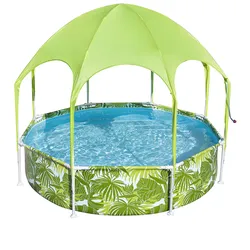 Steel Pro® Frame Pool mit Sonnenschutzdach Splash-in-Shade" ohne Pumpe Ø 244 x ..."