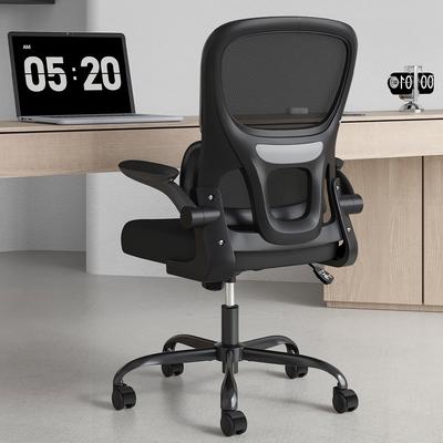 Kodotan sofa Office Chair, Mesh Ergonomic Office Chair with Lumbar Support, Comfy Computer Desk Chair with Flip Armrest Rolling Wheels