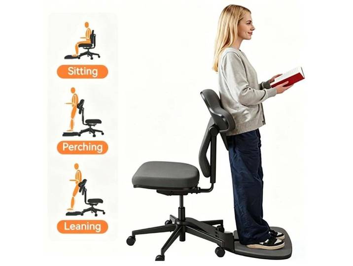 Chaise de bureau ergonomique Newtral MT-M-DG Standing-Mate siège réglable multipositions