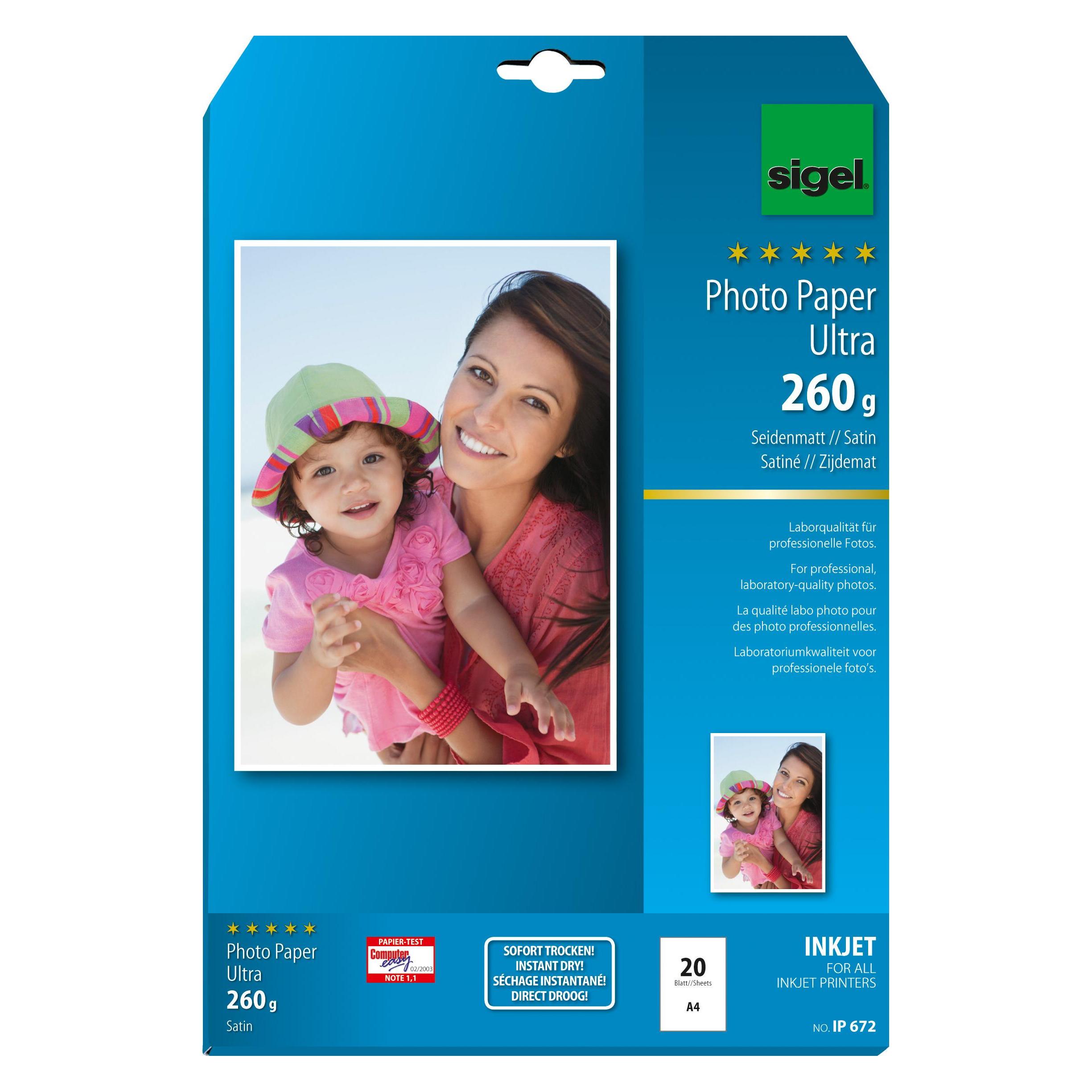 Sigel Inkjet Ultra (260 g/m², A4, 20 Stk.) (IP672)