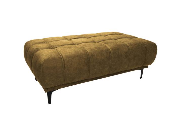 Stylife Hocker Cancun, Goldbraun, Gelb, Metall, rechteckig, 131x47x71 cm, Stoffauswahl, Wohnzimmer, Hocker, Sitzhocker