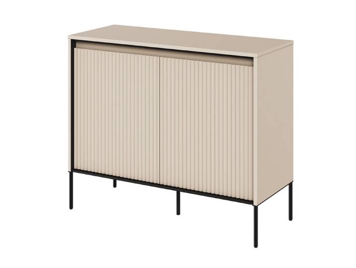 Friderik-EU Kommode Trend TR-02 Kommode zweitürig mit LED Beleuchtung, 98x83x40 cm