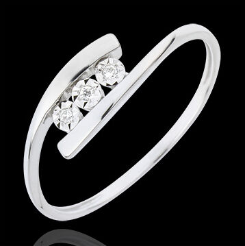 Edenly Ring Kostbarer Kokon - Trillusion - WeiÃŸgold - 18 Karat