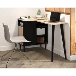 TemaHome »Nook« Schreibtisch Schwarz mit Eiche 120x76x67 cm