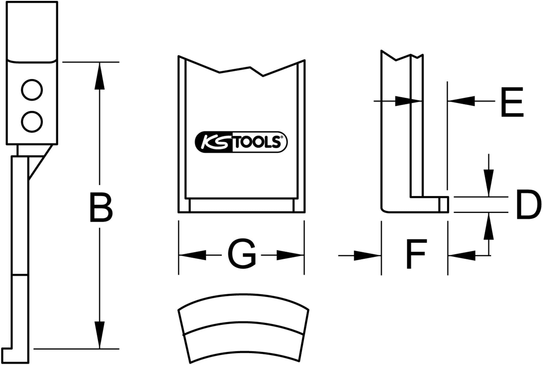 KS Tools Abzieherhaken, 310mm (645.2463)