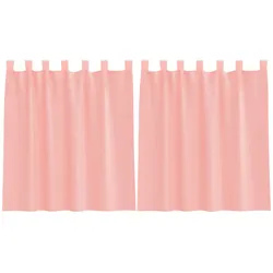 vidaXL Voile Vorhänge mit Schlaufen 2 Stk. Rosa 140x140 cm