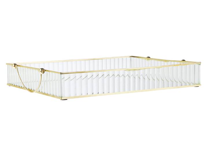 Rechteckiges Glastablett 36x28cm