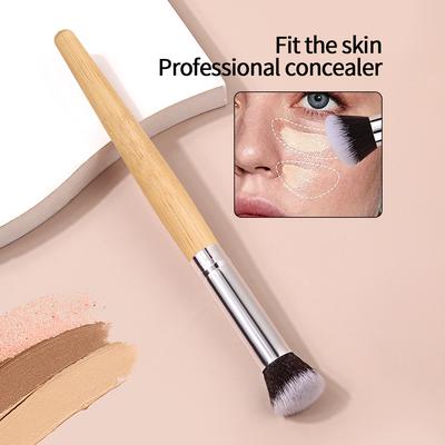 Bamboo Handled Foundation & Concealer Brush, Best Selling Makeup Brush With Soft Bristles For Dark Circles, Acne Marks Bamboo Handled Foundation & Concealer Brush, Best Selling Makeup Brush With Soft Bristles For Dark Circles, Acne Marks