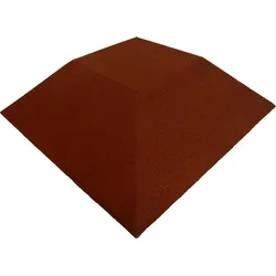 ErgoFloor - ErgoPlay Impact Gummifliesen / Fall-Matte Ecke 500x500x75 mm Rot