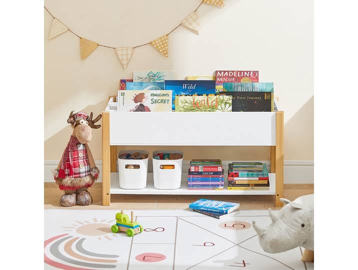 SoBuy KMB35-W bibliothèque pour enfants étagère pour enfants étagère de rangement étagère livres support jouets étagère