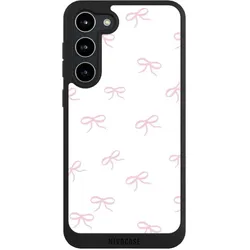 Nivocase Handyhülle für Samsung Galaxy S23+ Hülle NIVOpure Case Schwarz Muster Schleife Schleifen (Samsung Galaxy S23+), Smartphone Hülle, Schwarz