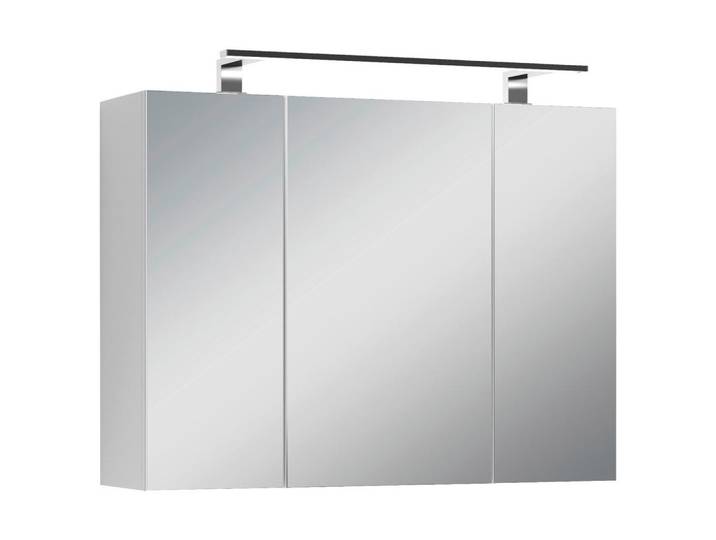 Spiegelschrank Spree mit LED 3-türig BHT 80x60x20 cm Weiß