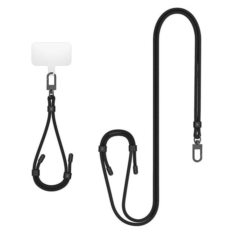 Spigen Universal Strap Set Crossbody & Wrist smycz na telefon czarny/black AFA06259 (25425-0)
