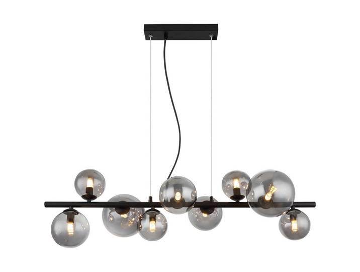 Dieter Knoll Led-Hängeleuchte, Schwarz, Metall, Glas, Uni, 34.5x120x87 cm, Lampen & Leuchten, Innenbeleuchtung, Hängeleuchten, Pendelleuchten