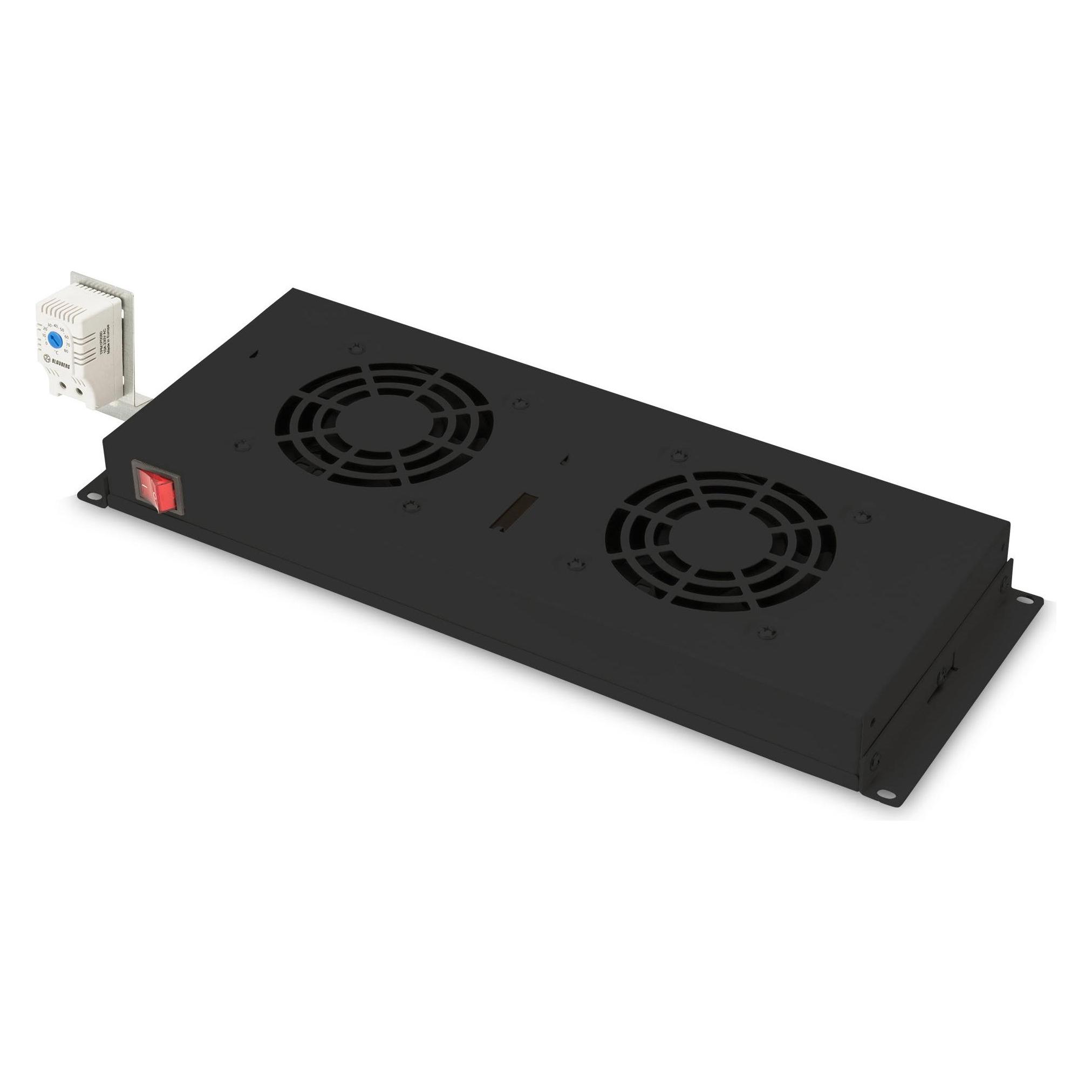Digitus Einschublüfter, 2 Lüfter, SW (DN-19 FAN-2-HO-SW)