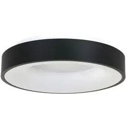 Steinhauer LED Deckenleuchte RINGLEDE, Ø 38cm, 30W 2700K 2800lm, direkt / indirekt, dimmbar, schwarz matt STE-2562ZW