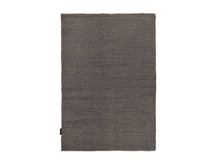 Tapis tressé main en laine gris 120x170 cm