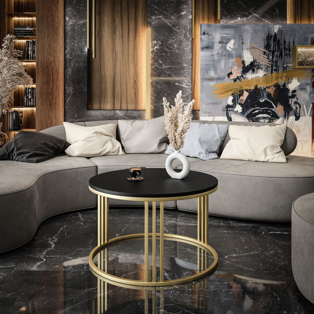 Fairmont Park Terrio Frame Coffee Table Black Matt/Gold