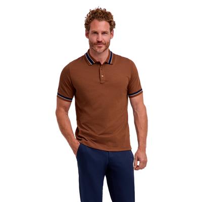 Poloshirt FALKE "FALKE Polo Shirt", Herren, Gr. S, braun (, (9560)), Shirts