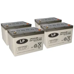 Bleigel Akku 4x 12V 60Ah kompatibel zu Rollstuhl E-Mobil Seniorenmobil u.a.