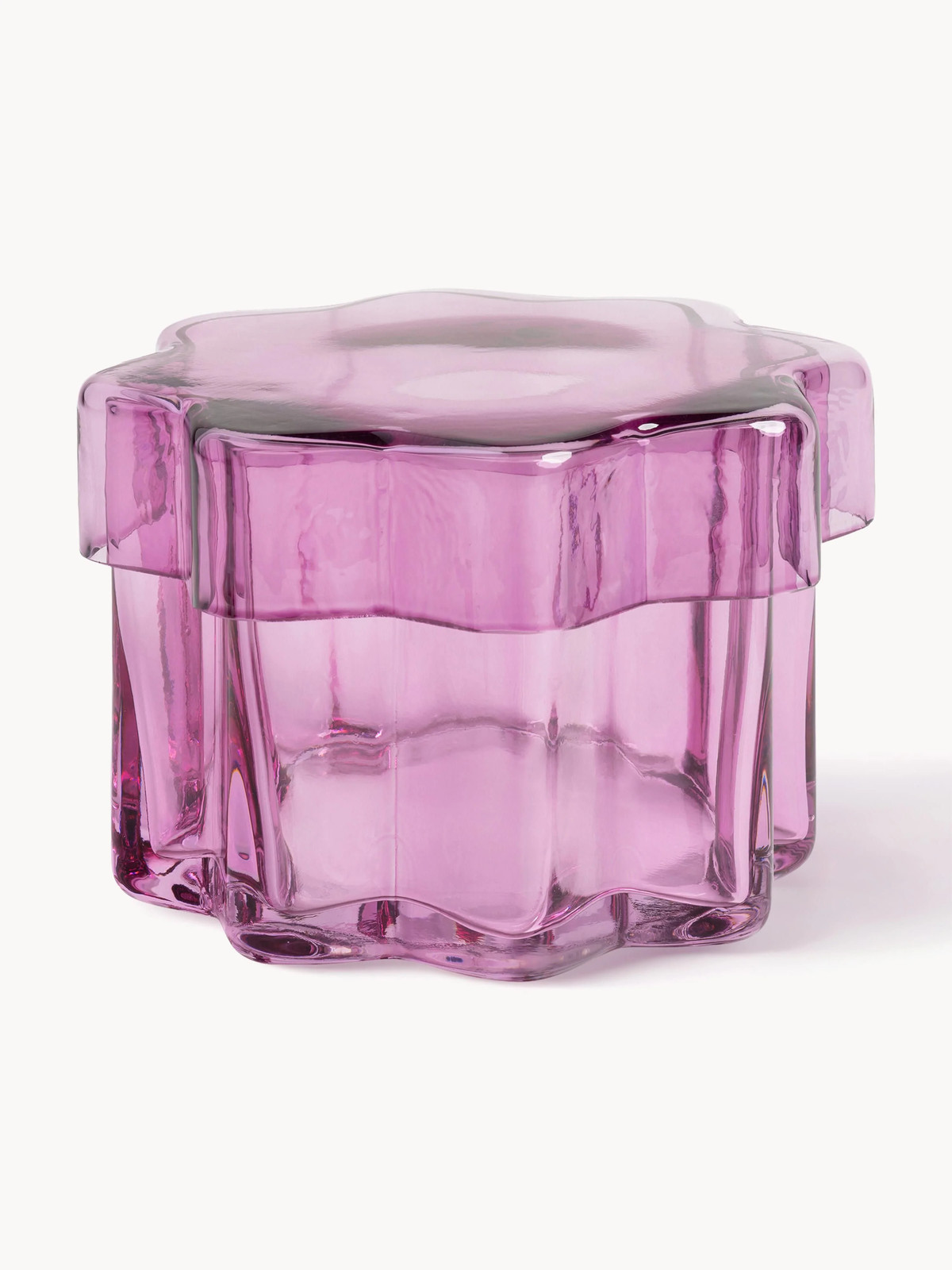 Handgemaakte glazen opbergpot Astral