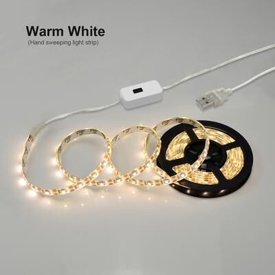 Universal Stock Smart Hand Wave LED Vanity Mirror Lights USB Waterproof Motion Sensor Light Strip warm White
