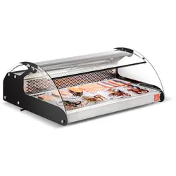 Gasfrit – Kühlvitrine für Fisch mit gebogener Glasscheibe, 1070 × 882 × 419 mm