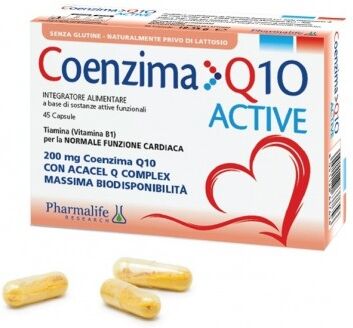 PHARMALIFE RESEARCH Srl Coenzima Q10 Active 45 Capsule - Integratore Alimentare ad Alta Biodisponibilità