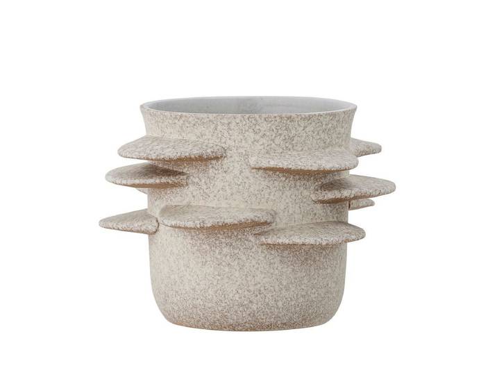 Blumentopf Noto – Skulpturales Design in hellem Naturton - Naturton - Luxusbetten24