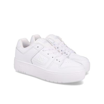 Sneaker DC SHOES "Manteca 4 Platform", Damen, Gr. 8(39), weiß (weiß, weiß), Obermaterial: Leder (Kuh) / Futter: Textil / Außensohle: Gummi., Schuhe Sneaker