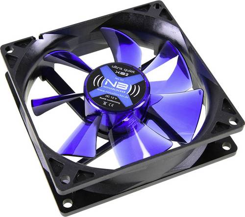 NoiseBlocker BlackSilent XE2 PC-Gehäuse-Lüfter Schwarz, Blau (transparent) (B x H x T) 92 x 92 x 25 mm