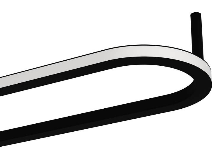 Plafonnier ovale Collecorvino EGLO LED\, plafonnier pour salon\, lampe de plafond en métal noir\, lampe de salon blanc chaud-blanc froid\, 50 cm