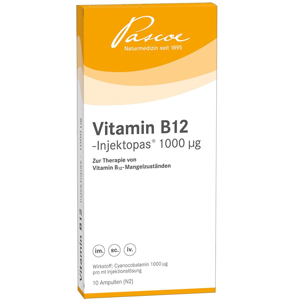 Vitamin B12 Injektopas 1.000 µg Injektionslsg. 10x1 ml Injektionslösung
