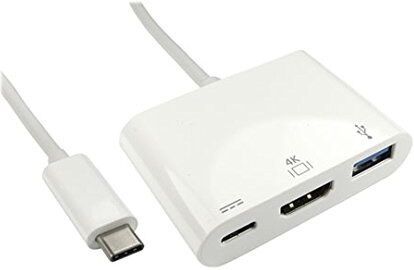 Cables Direct USB-C to HDMI & USB 3.0 Adapter with PD Charging, 15cm (USB3C-HDMIUSB-WPD)