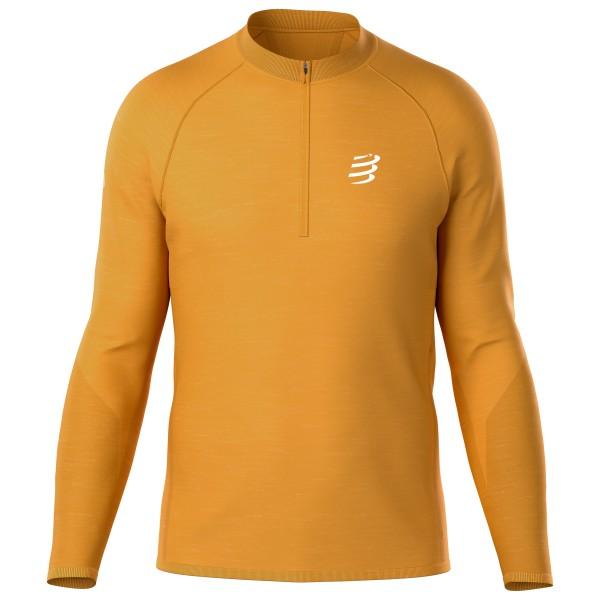 Compressport - Merino Half-Zip L/S Tshirt - Laufshirt Gr XL orange
