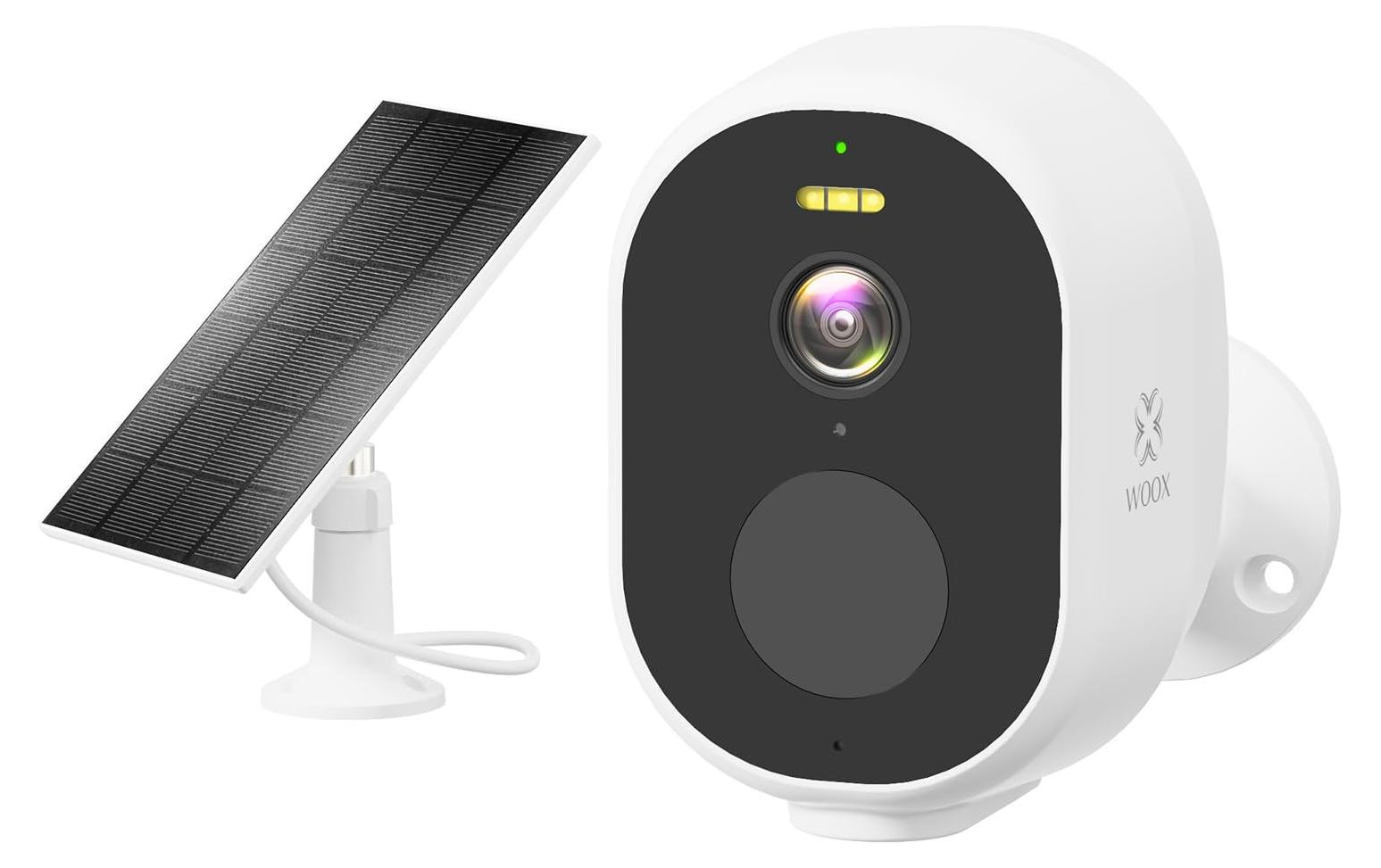 Woox Bewakingscamera voor buiten met zonnepaneel, 2,5K, 4MP, WLAN-camera