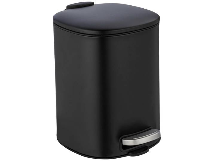 Kosmetikeimer WENKO Alassio , schwarz, B:24,5cm H:20,5cm T:27cm, Stahl, Mülleimer, Kosmetikeimer, 5 Liter, (BxTxH: 24,5x27x20,5 cm
