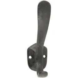 IB Laursen Wandhaken aus Metall doppelt, L7 x B3 x H10cm, schwarz