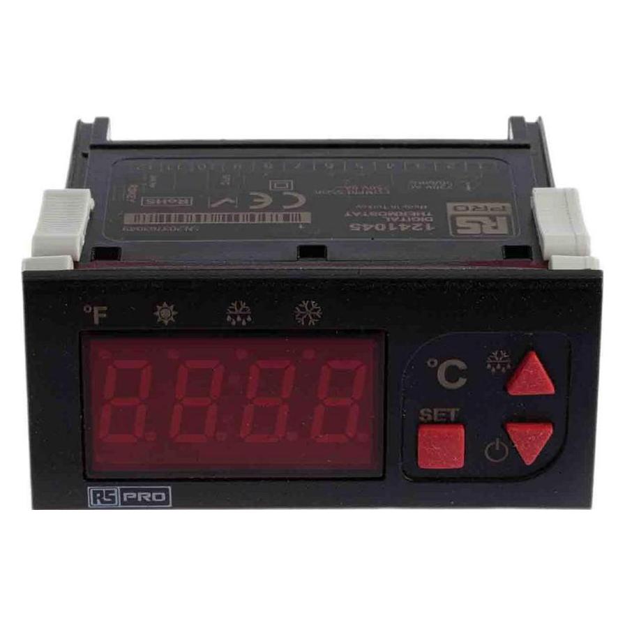 RS PRO On/Off Temp Controller, 35x77, 230V ac (1241045)