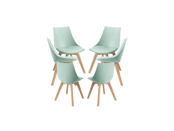 6er Set Blok Stühle - Seladon