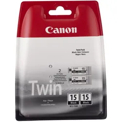 Canon Original BCI-15BK Druckerpatronen 2er-Pack - schwarz 121 Seiten