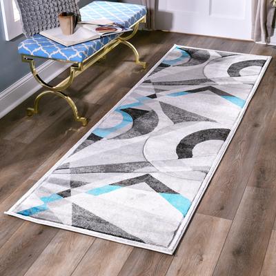 MDA Rugs Orelsi Collection Abstract Area Rug with Hand Carved Accents
