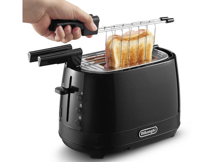 Grille-pain 2 Tranches Delonghi Ctlap2203.bk Noir 550 W