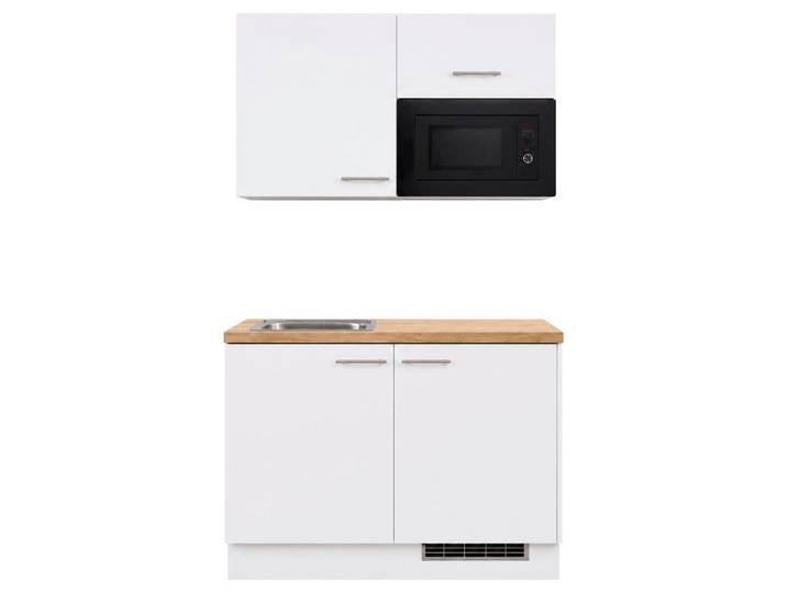 Impuls Miniküche IP 1200, Weiß, Eiche, nur wie online abgebildet bestellbar, 121.6 cm, seitenverkehrt erhältlich, vormontierter Korpus, Küchen, Miniküchen