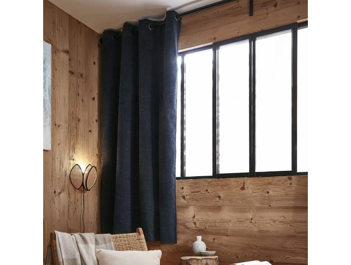 Rideau occultant polaire polyester minuit 140x180 cm