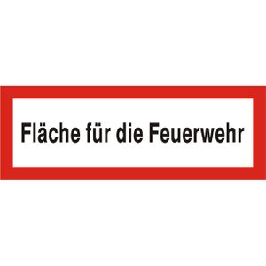 Abtec Hinweisschild DIN 4066, Aluminium, 59,4 x 21 cm, Feuerwehr, Fläche für die Feuerwehr