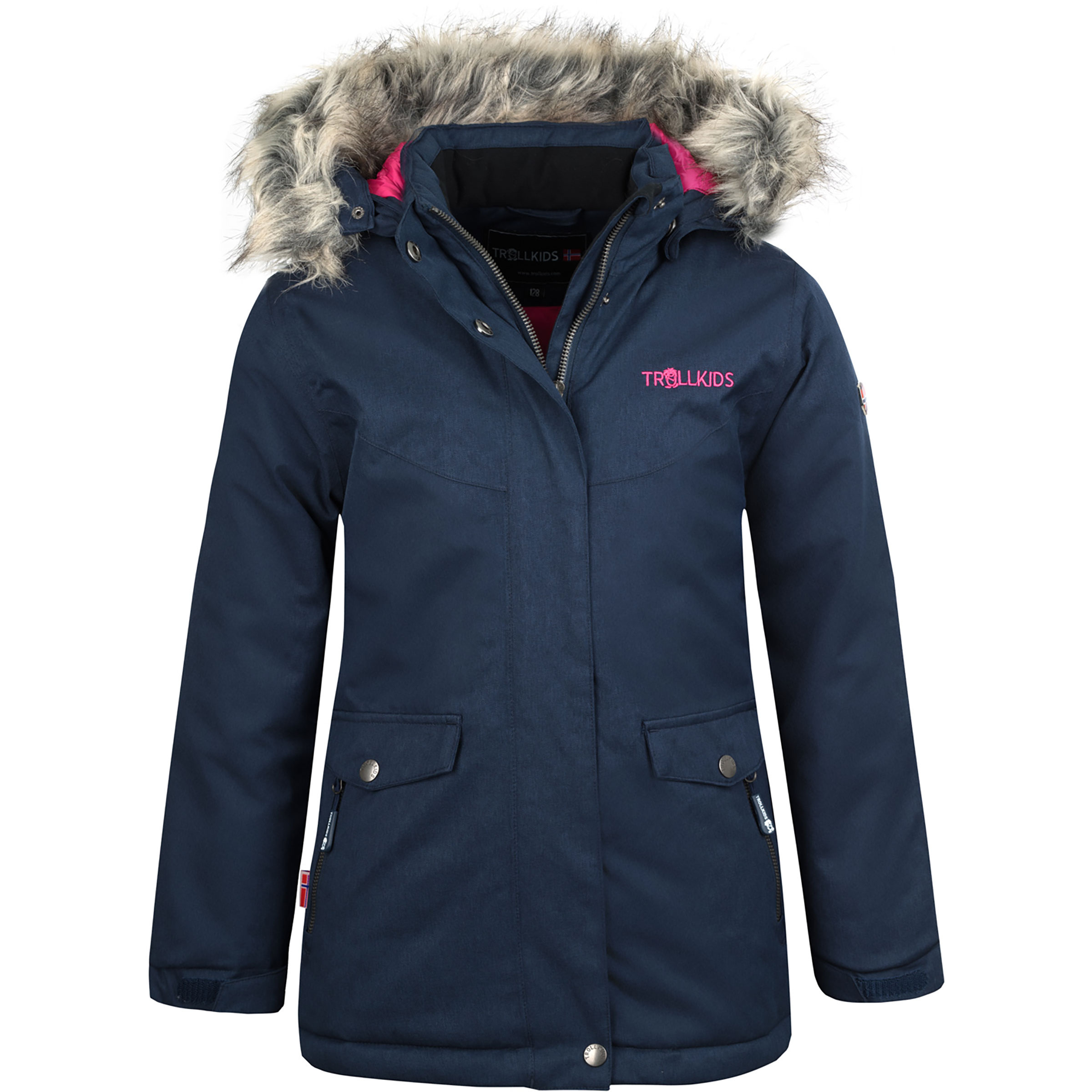 Trollkids Oslo XT Mantel Kinder Winterjacke blau Größe 164 Lifestyle Winddicht
