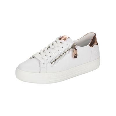Sneaker REMONTE "Remonte Sneaker Leder", Damen, Gr. 37, weiß, Leder, Schuhe Sneaker