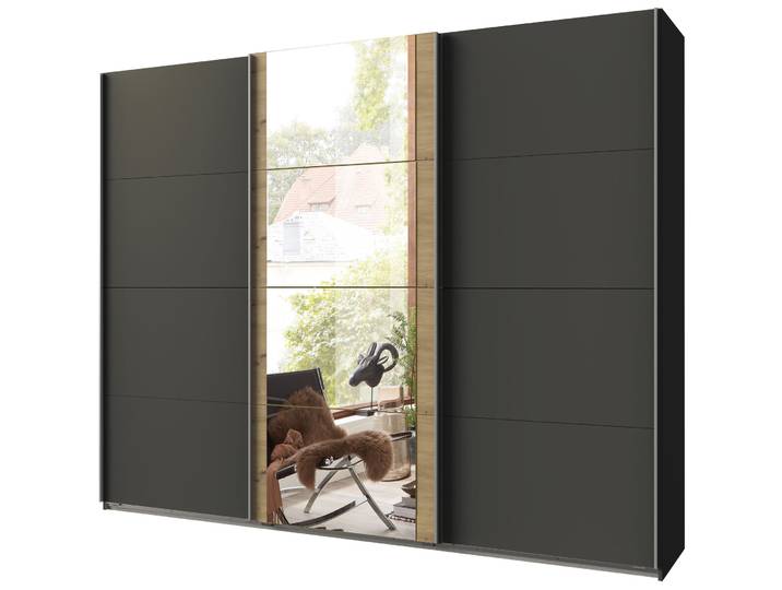 Kleiderschrank Juli graphit Holzwerkstoff B 313 cm